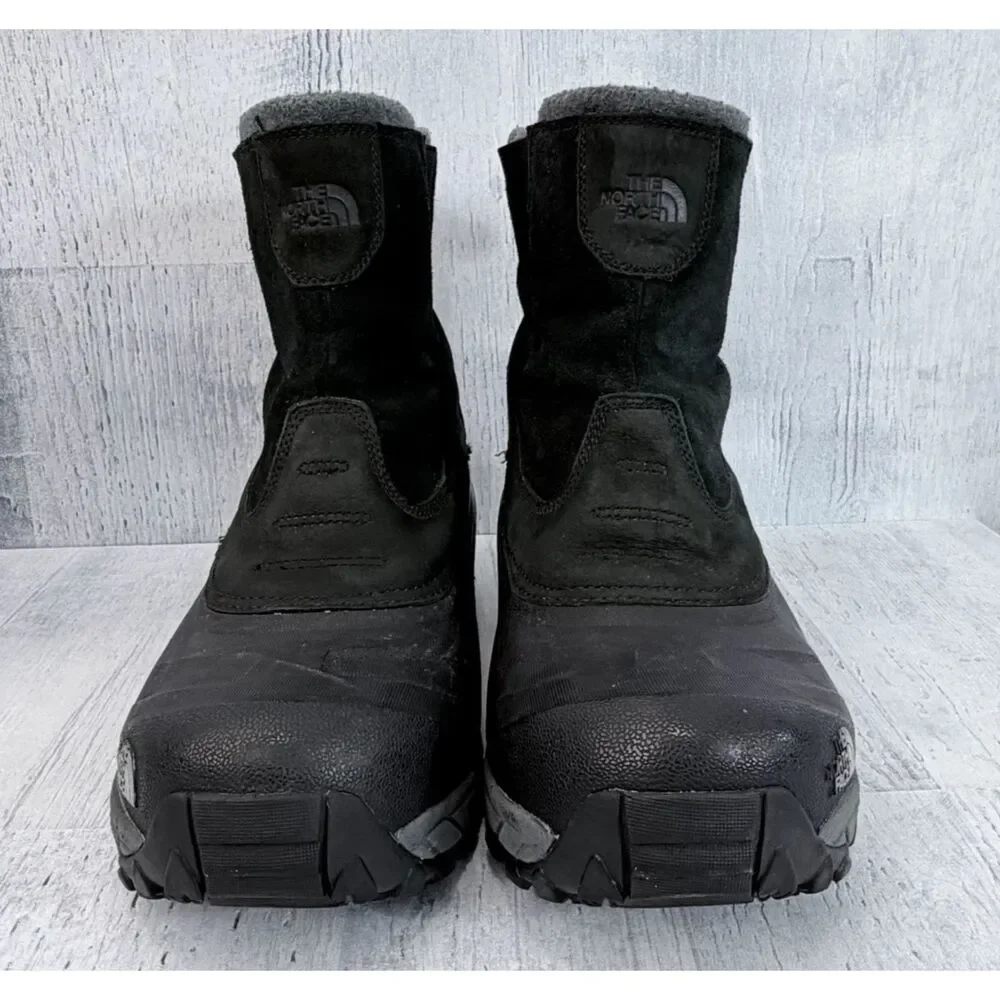 North Face HeatSeeker Waterproof Boots Men 14 Insulated Black 200 Gram Pull-On